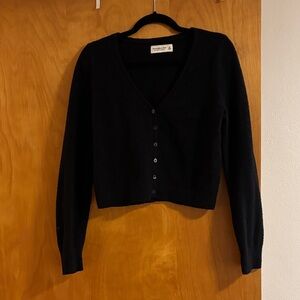 Abercrombie & Fitch Black V-Neck Cardigan
